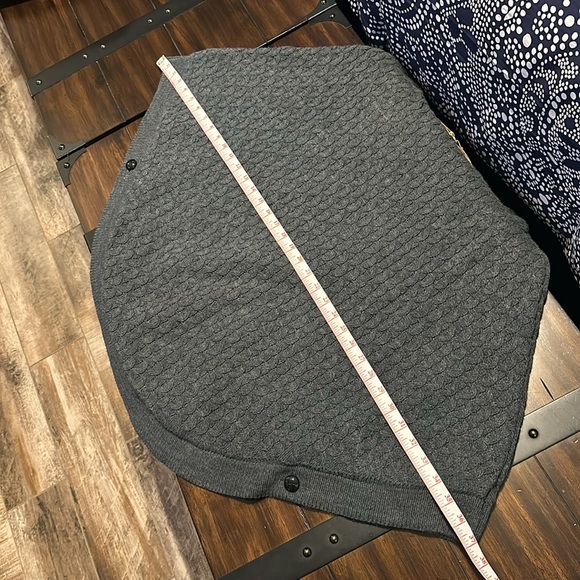 High Neck Shawl Poncho / Cape with faux  shearling - Picture 11 of 13